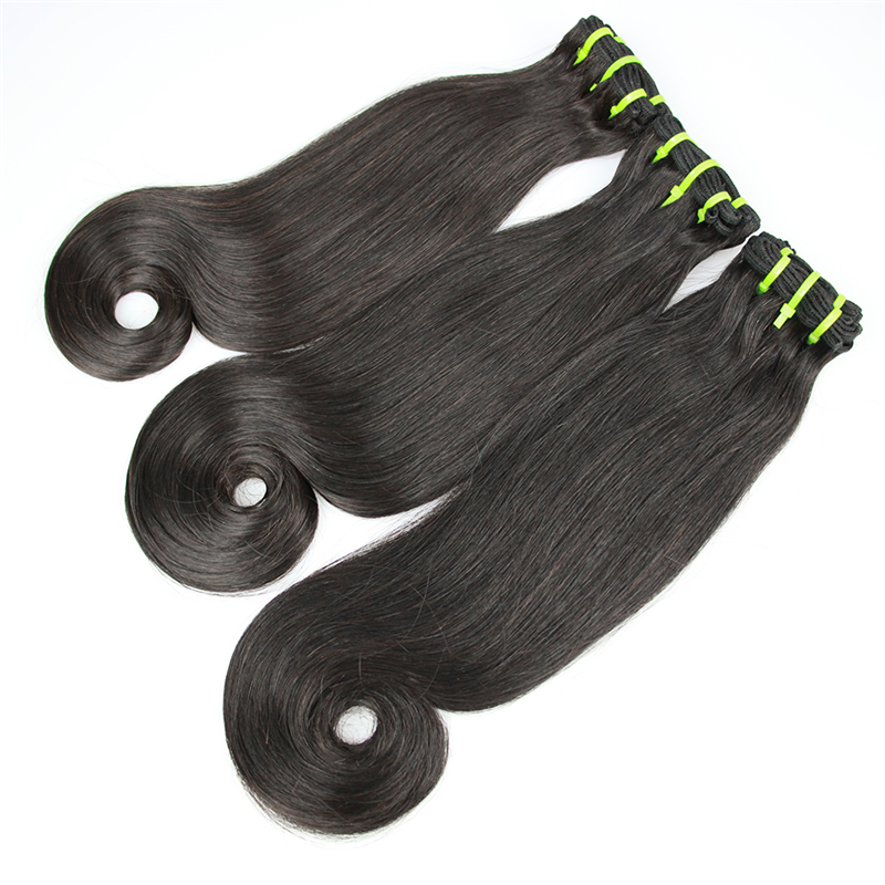 Hook Straight Virgin Human Hair Double Drawn Bundles